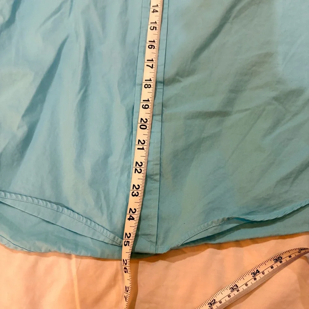 Ralph Lauren Kids Boys‎ Turquoise Blue Short Sleeve Button Down Shirt Sz L 14-16